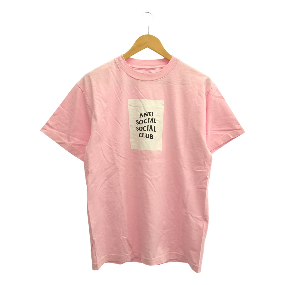 ANTI SOCIAL SOCIAL CLUB / アンチソーシャルソーシャルクラブ | スクエアロゴプリント Tシャツ | M | ピンク | メンズ