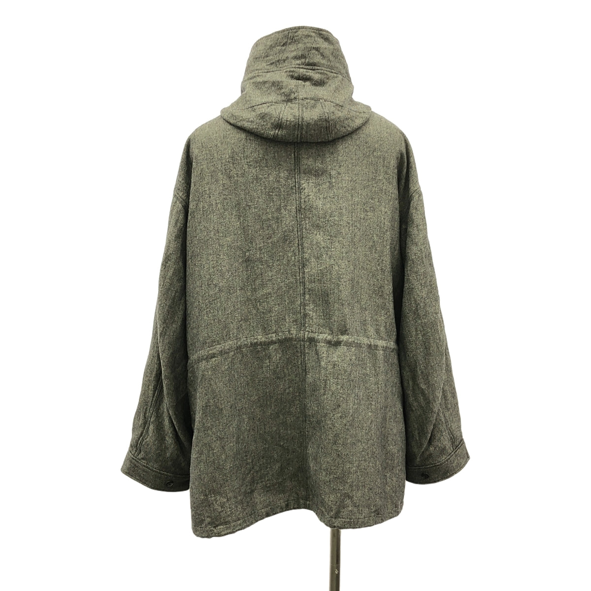 【美品】  kaval / カヴァル | ヘリンボーン オーバーモッズコート / フード・フリースライナー着脱可 | M | グレー | メンズ