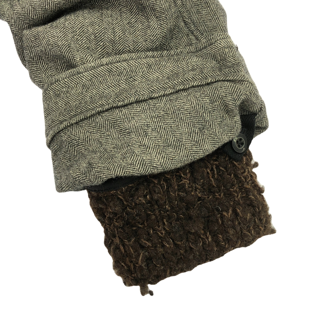 【美品】  kaval / カヴァル | ヘリンボーン オーバーモッズコート / フード・フリースライナー着脱可 | M | グレー | メンズ