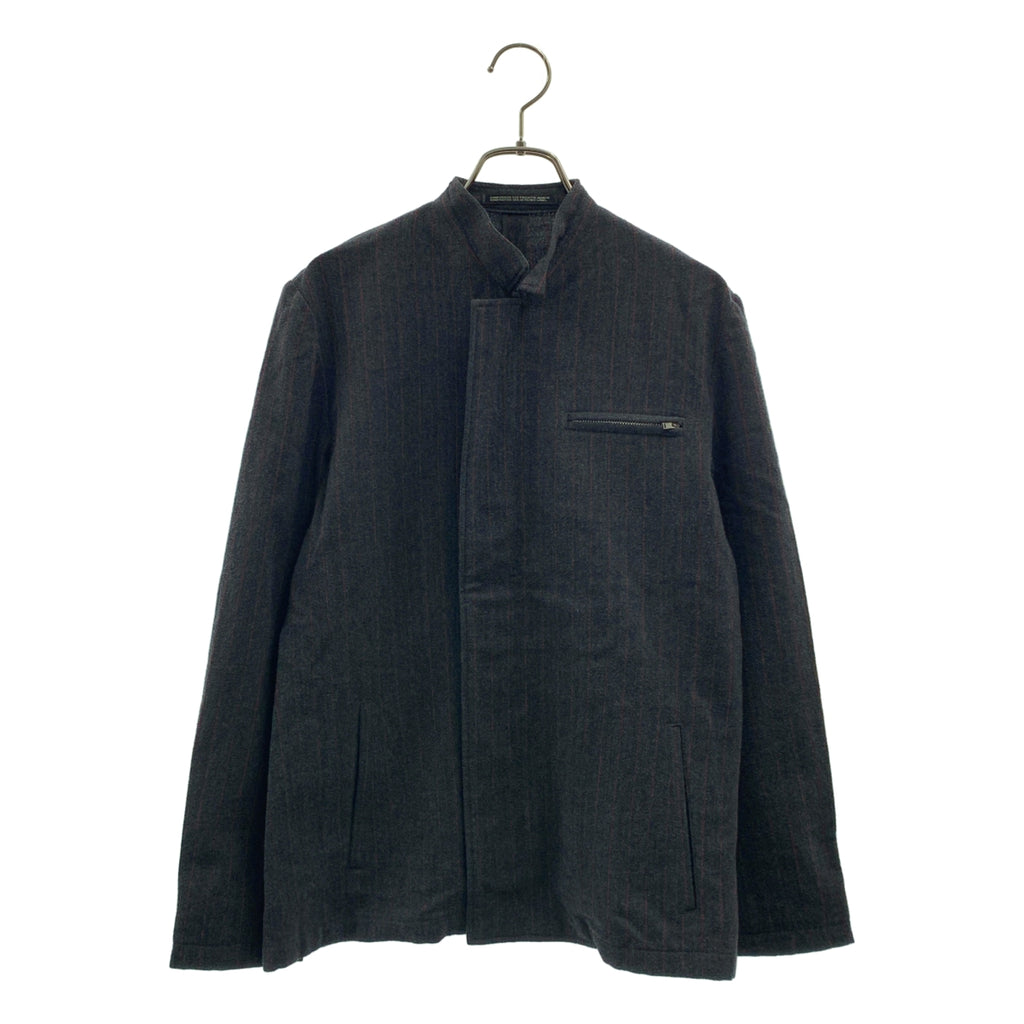 Y's / ワイズヨウジヤマモト | 2015AW | ウール レーヨン ストライプ スタンドカラージャケット | 3 | レディース