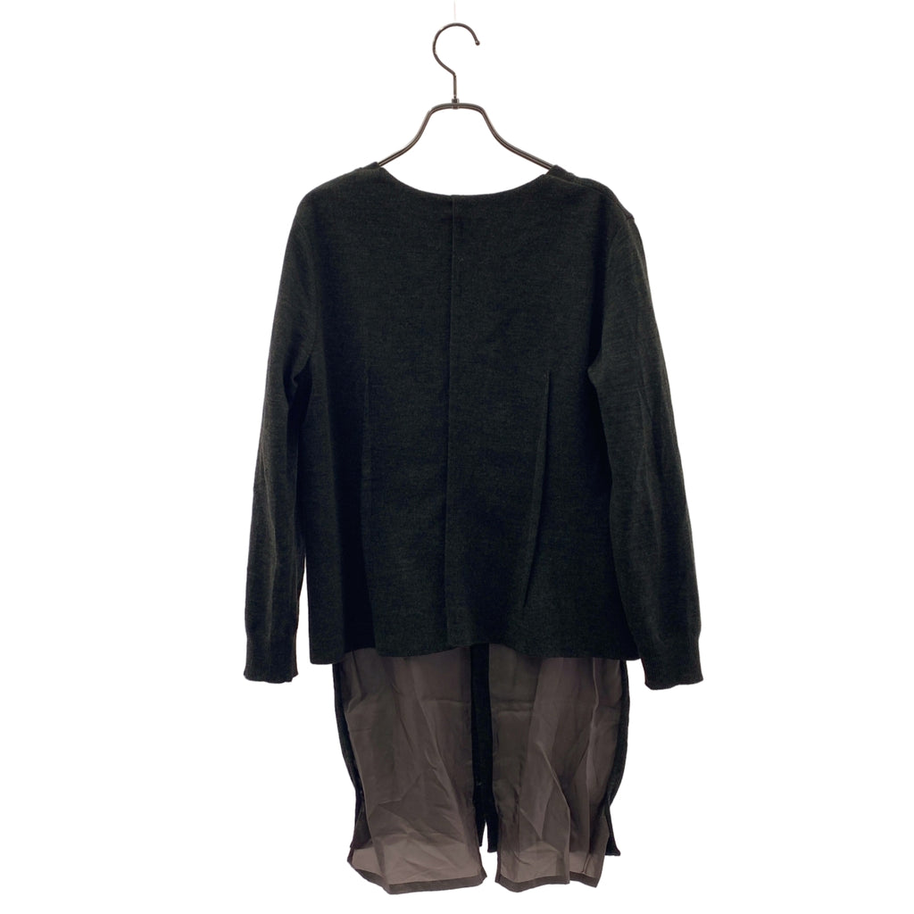 UNDER COVER  / アンダーカバー | ウール キュプラ 切替 Vネック カーディガン | 3 | カーキ | レディース