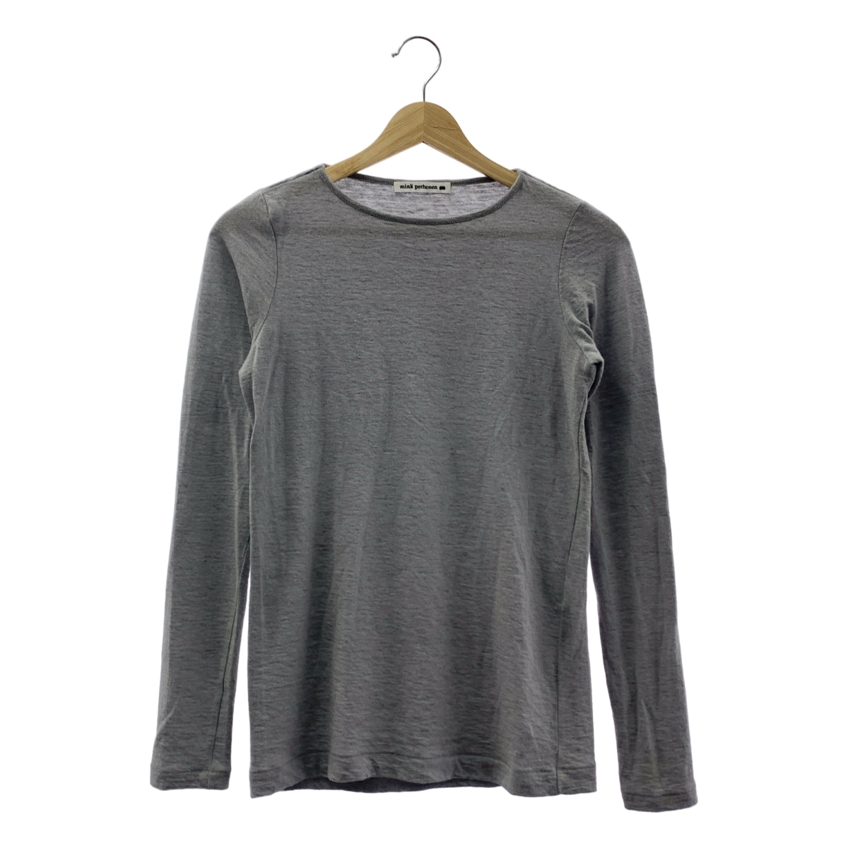 mina perhonen / ミナペルホネン | 2016AW | cozy / クルーネック ニット カットソー | 38 | グレー | レディース