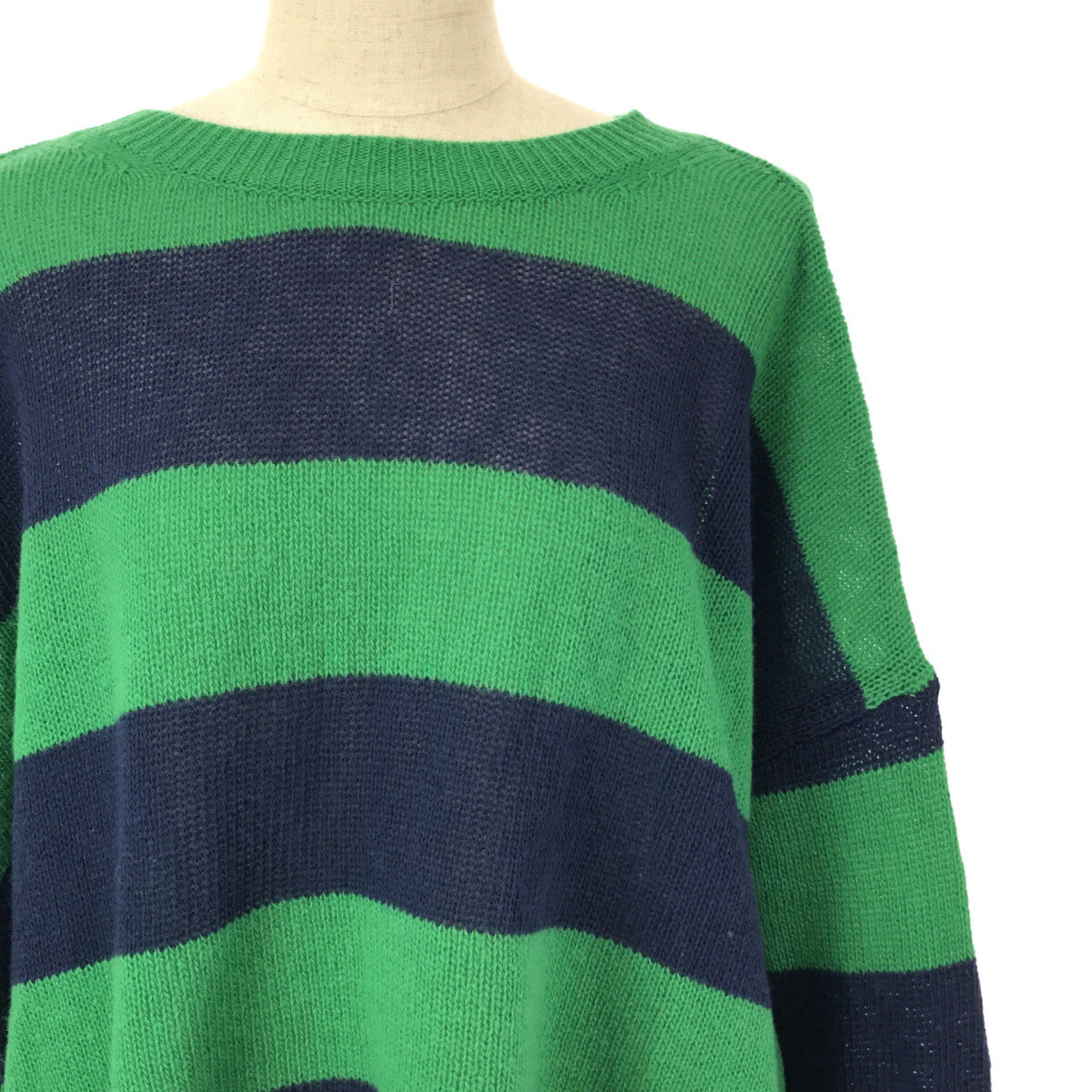 MARNI | 2021SS | Striped back open knit | 42 | Blue/Green | Women's