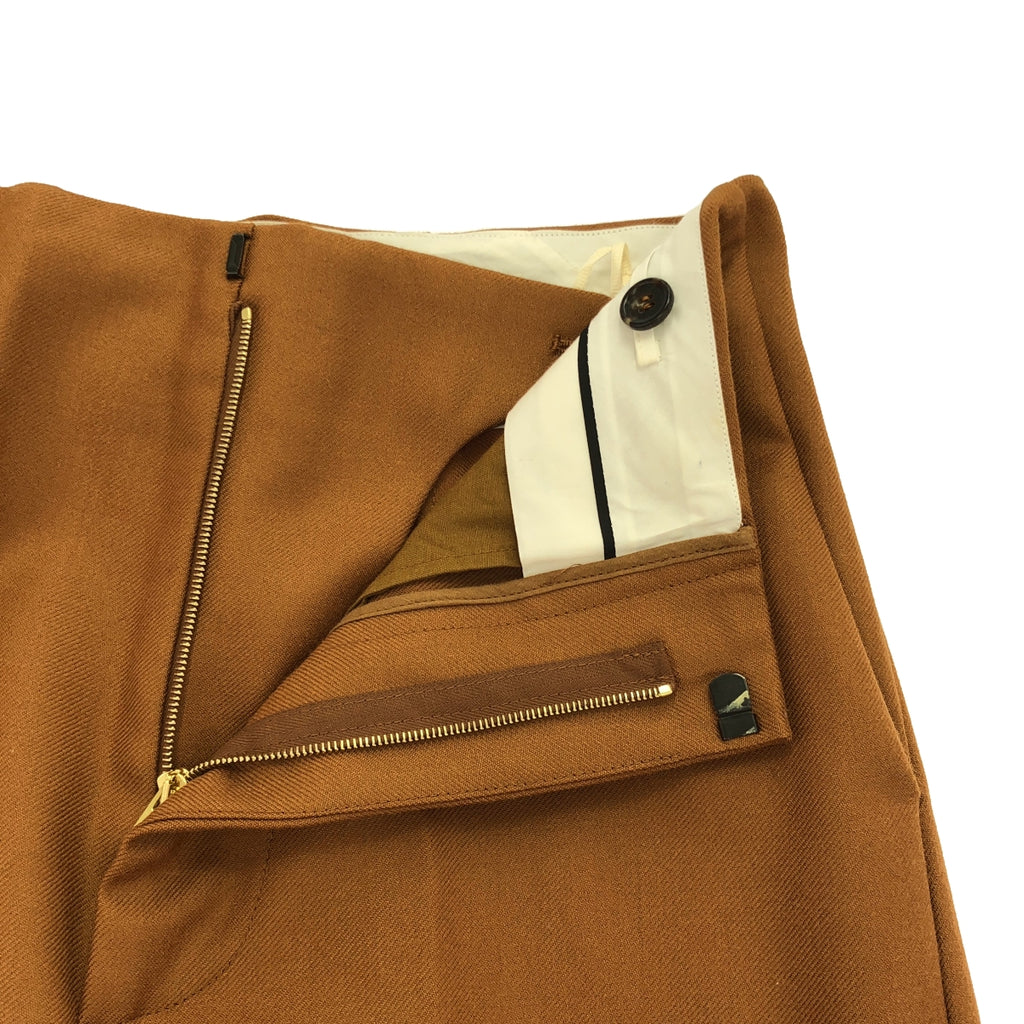 MARNI / 마르니 | 울 플레어 와이드 슬랙스 팬츠 | 38 | 브라운 계열 | 여성