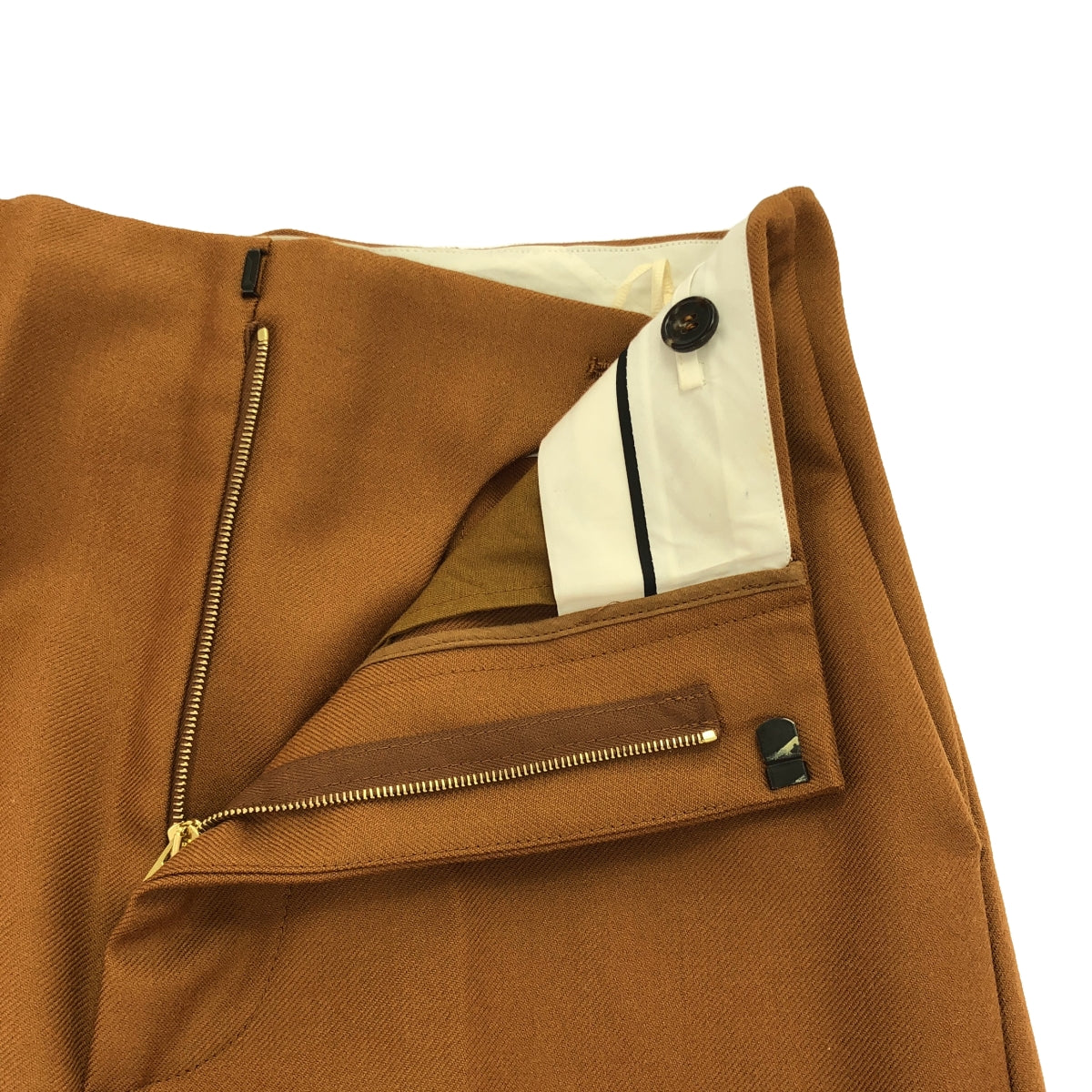 MARNI / 마르니 | 울 플레어 와이드 슬랙스 팬츠 | 38 | 브라운 계열 | 여성