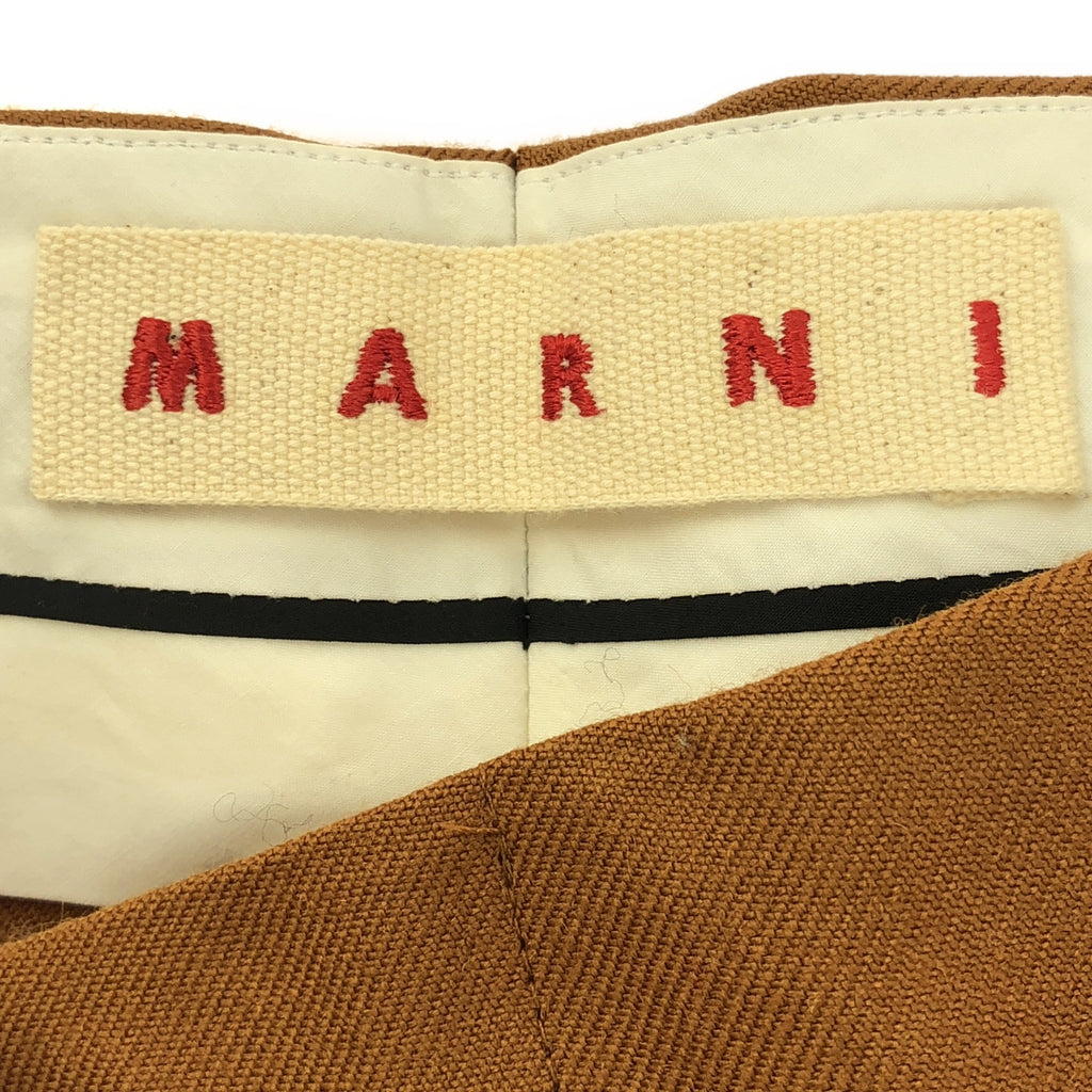 MARNI / 마르니 | 울 플레어 와이드 슬랙스 팬츠 | 38 | 브라운 계열 | 여성