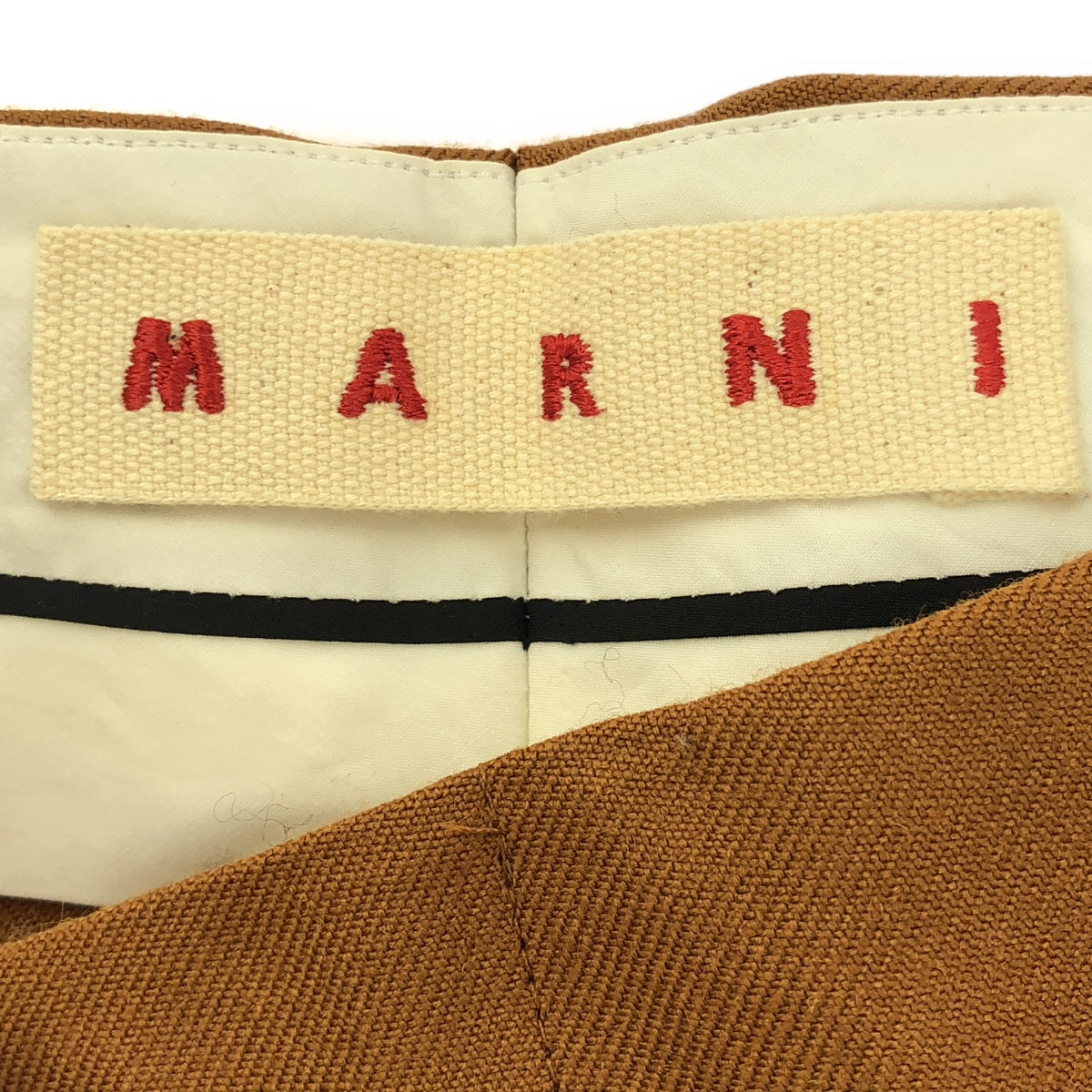 MARNI / 마르니 | 울 플레어 와이드 슬랙스 팬츠 | 38 | 브라운 계열 | 여성