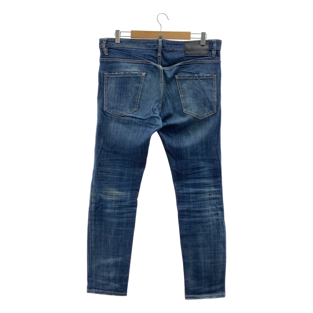 DSQUARED2 | 滑板牛仔褲 | 彩繪滑板牛仔褲 | 50碼 | 靛藍色 | 男款