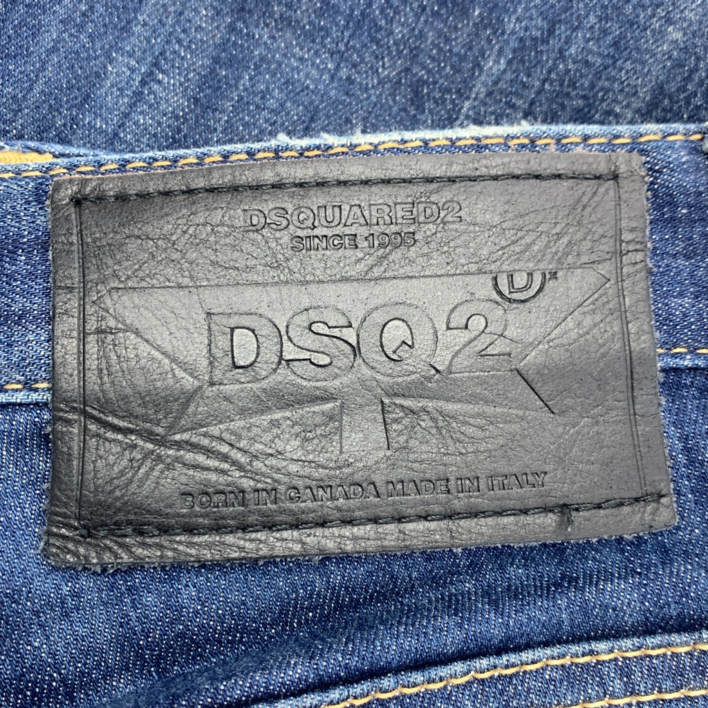 DSQUARED2 | 滑板牛仔褲 | 彩繪滑板牛仔褲 | 50碼 | 靛藍色 | 男款