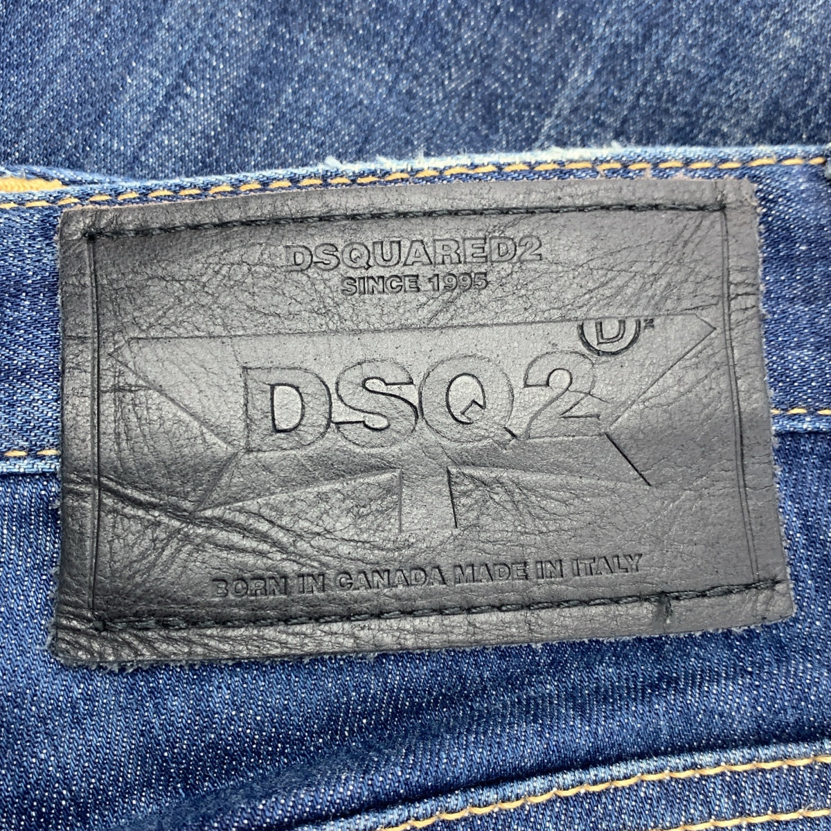 DSQUARED2 | 滑板牛仔褲 | 彩繪滑板牛仔褲 | 50碼 | 靛藍色 | 男款