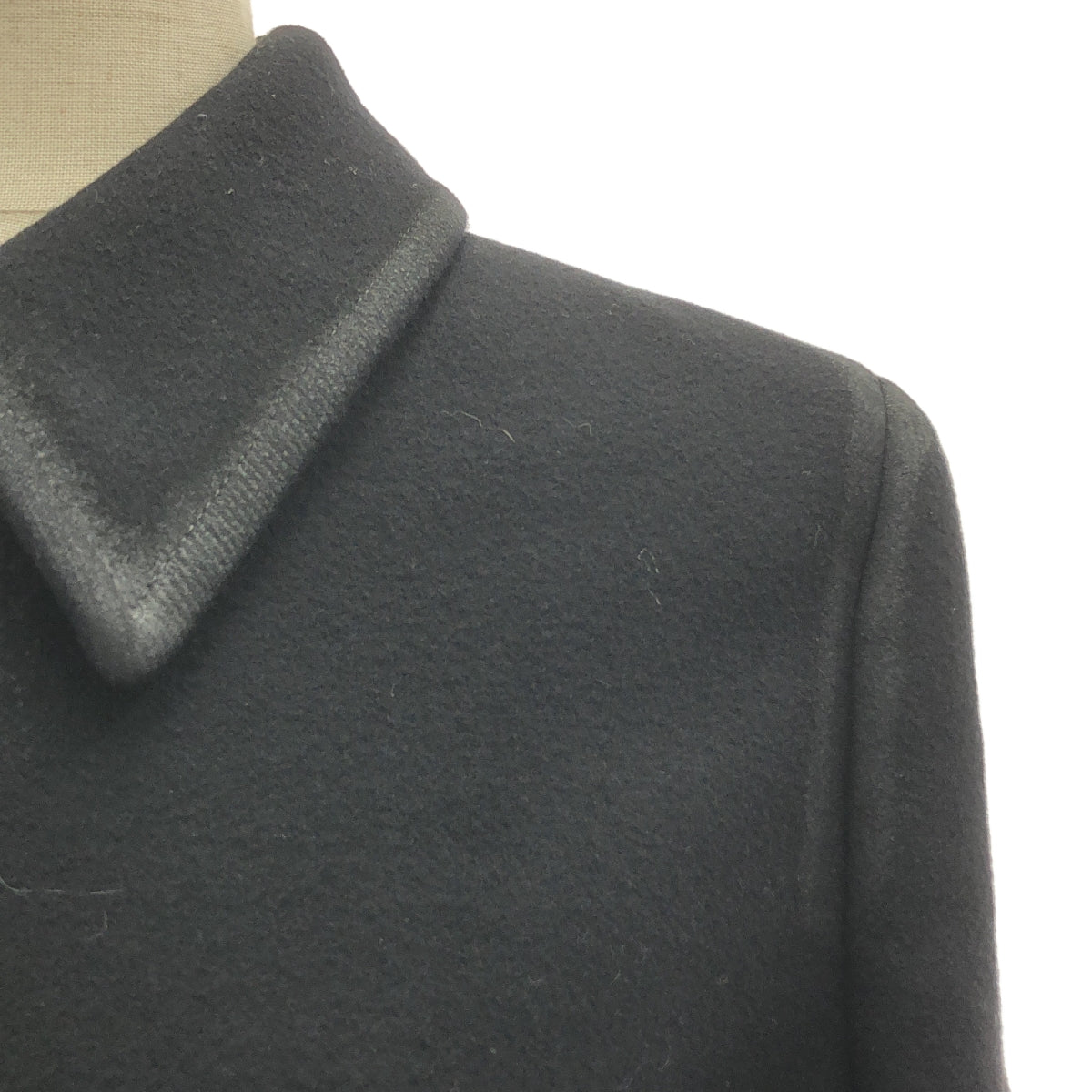 PRADA / プラダ | ウール ロゴジップ ボリュームスリーブ リブ ボリューム ロングコート | 40 | レディース