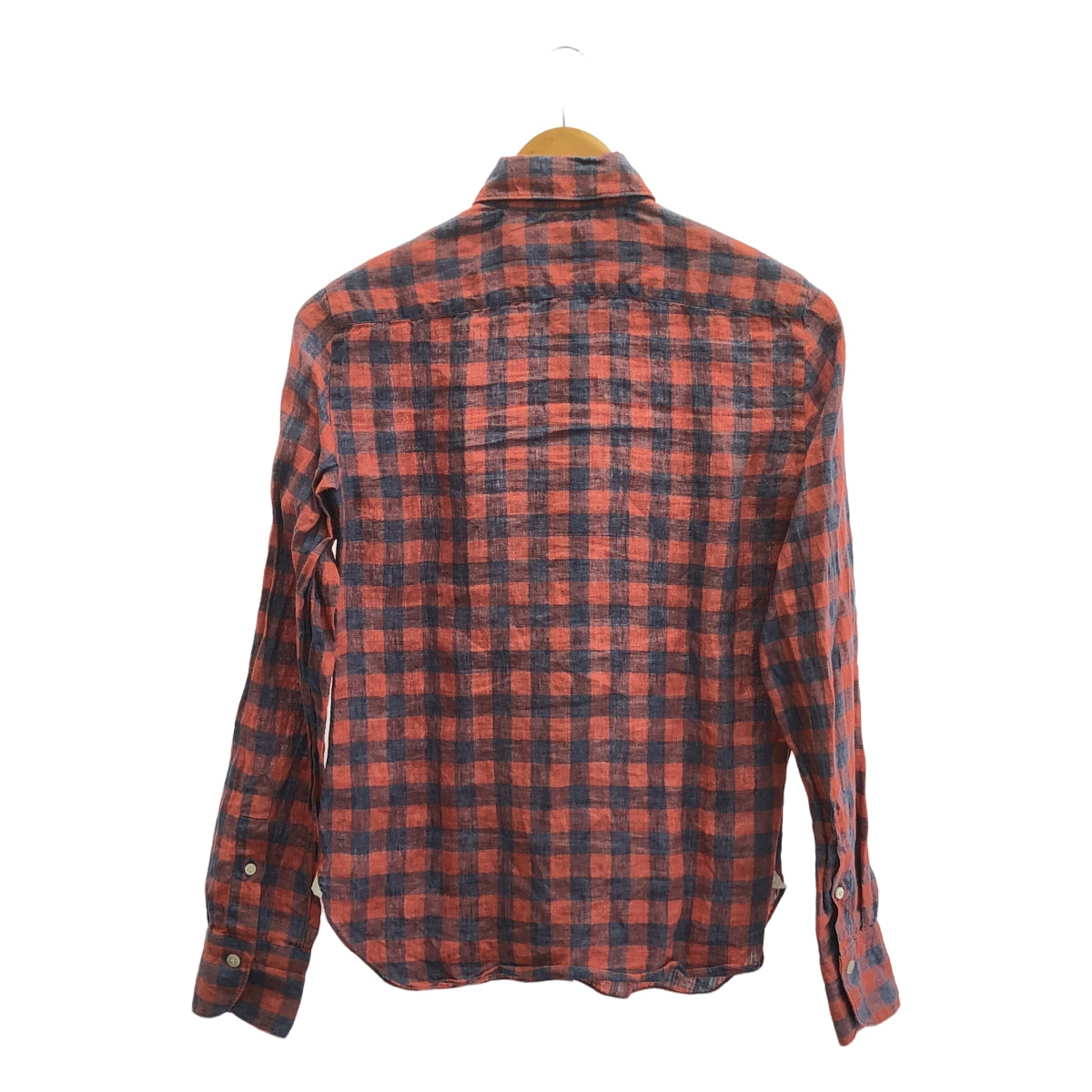 菲納莫爾 |亞麻格紋標準襯衫 | 38 |粉紅/紅/藍 |女的