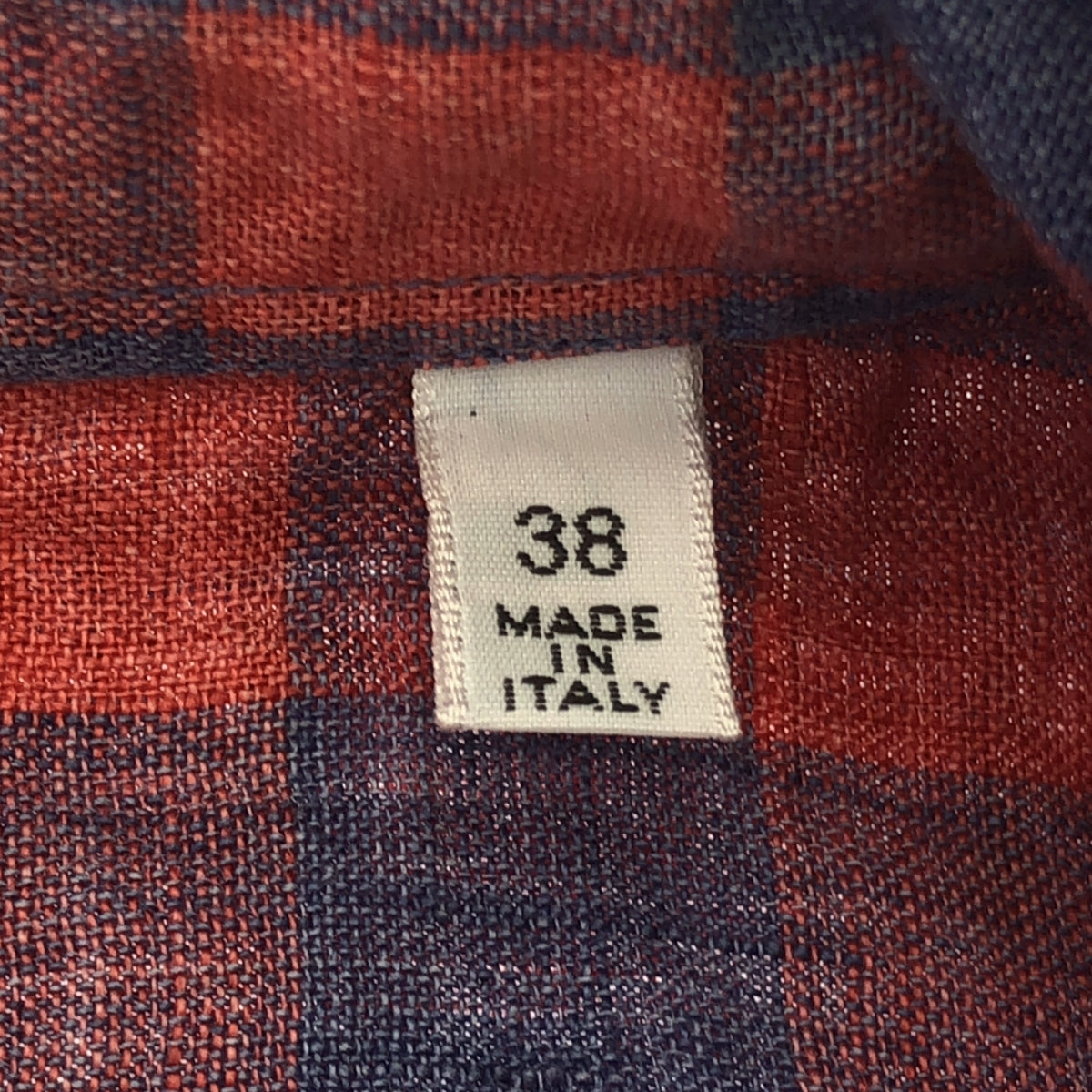 finamore / フィナモレ | リネン チェック スタンダードシャツ | 38 | ピンクレッド/ブルー | レディース