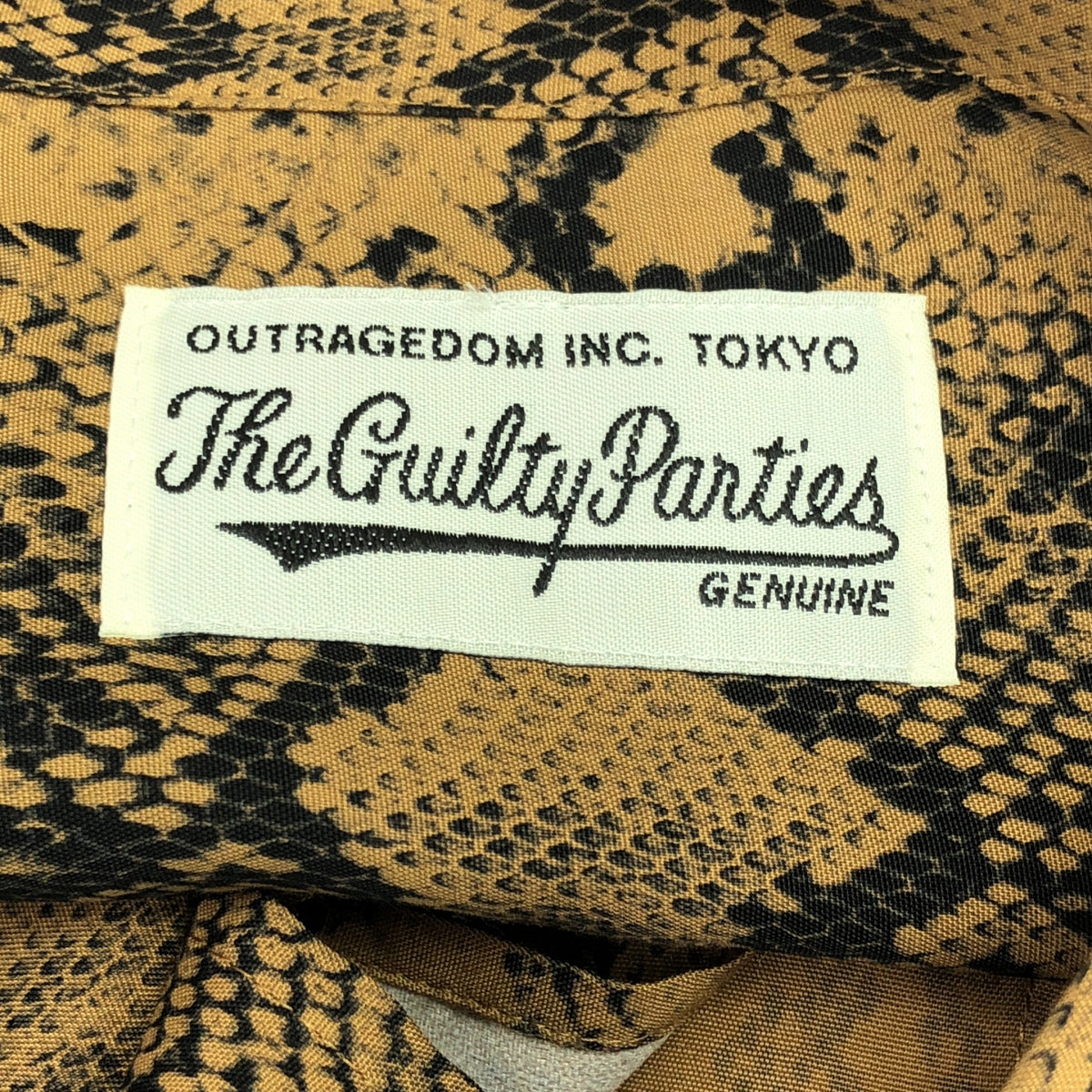 【美品】  WACKO MARIA / ワコマリア | 2022AW | HAWAIIAN SHIRT L/S (TYPE-3) / レーヨン 総柄 パイソン オープンカラーシャツ | XL | ブラウン系 | メンズ