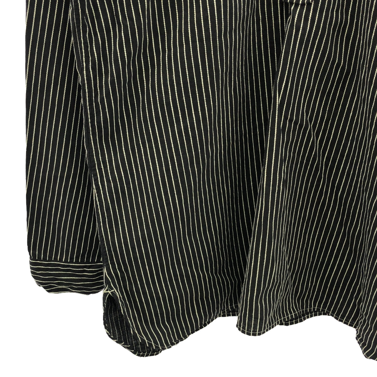 WAREHOUSE / ウエアハウス | Lot 3045 Stripe Pullover Shirts / ビッグシルエット プルオーバー シャツ | 42 | ブラック/ホワイト | メンズ