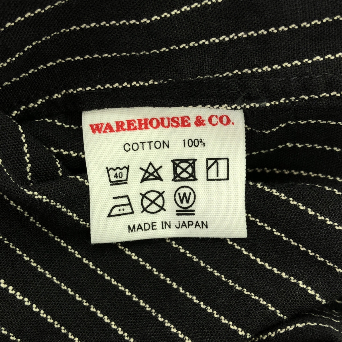 WAREHOUSE / ウエアハウス | Lot 3045 Stripe Pullover Shirts / ビッグシルエット プルオーバー シャツ | 42 | ブラック/ホワイト | メンズ