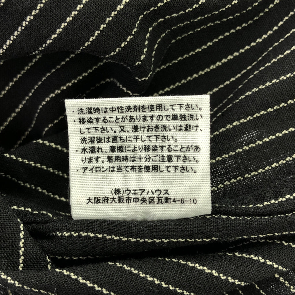 WAREHOUSE / ウエアハウス | Lot 3045 Stripe Pullover Shirts / ビッグシルエット プルオーバー シャツ | 42 | ブラック/ホワイト | メンズ