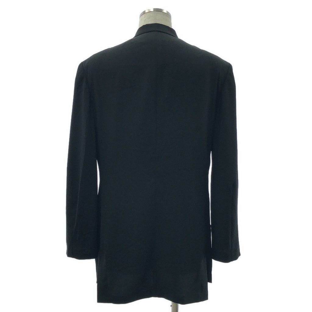 【美品】  YOHJI YAMAMOTO POUR HOMME / ヨウジヤマモトプールオム | 2025SS | TA TUXEDO BUTTON DETAIL JACKET / 左比翼袖釦付き TAタキシード ジャケット / 総裏地 | 2 | ブラック | メンズ