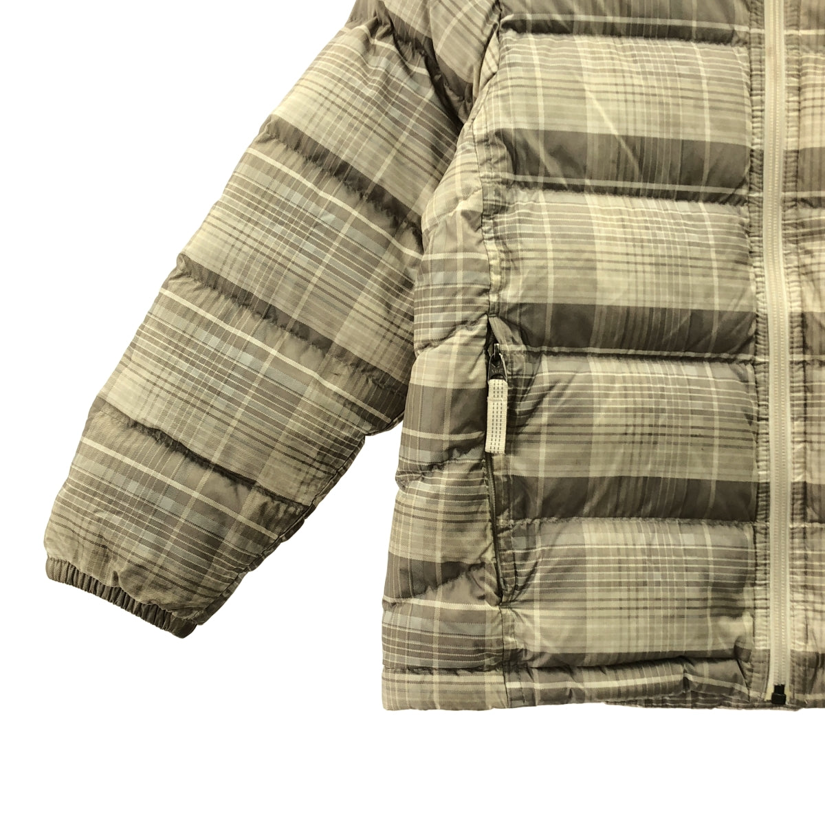 Patagonia / パタゴニア | kids / チェック ダウンジャケット | S(8) | ベージュ系 | レディース
