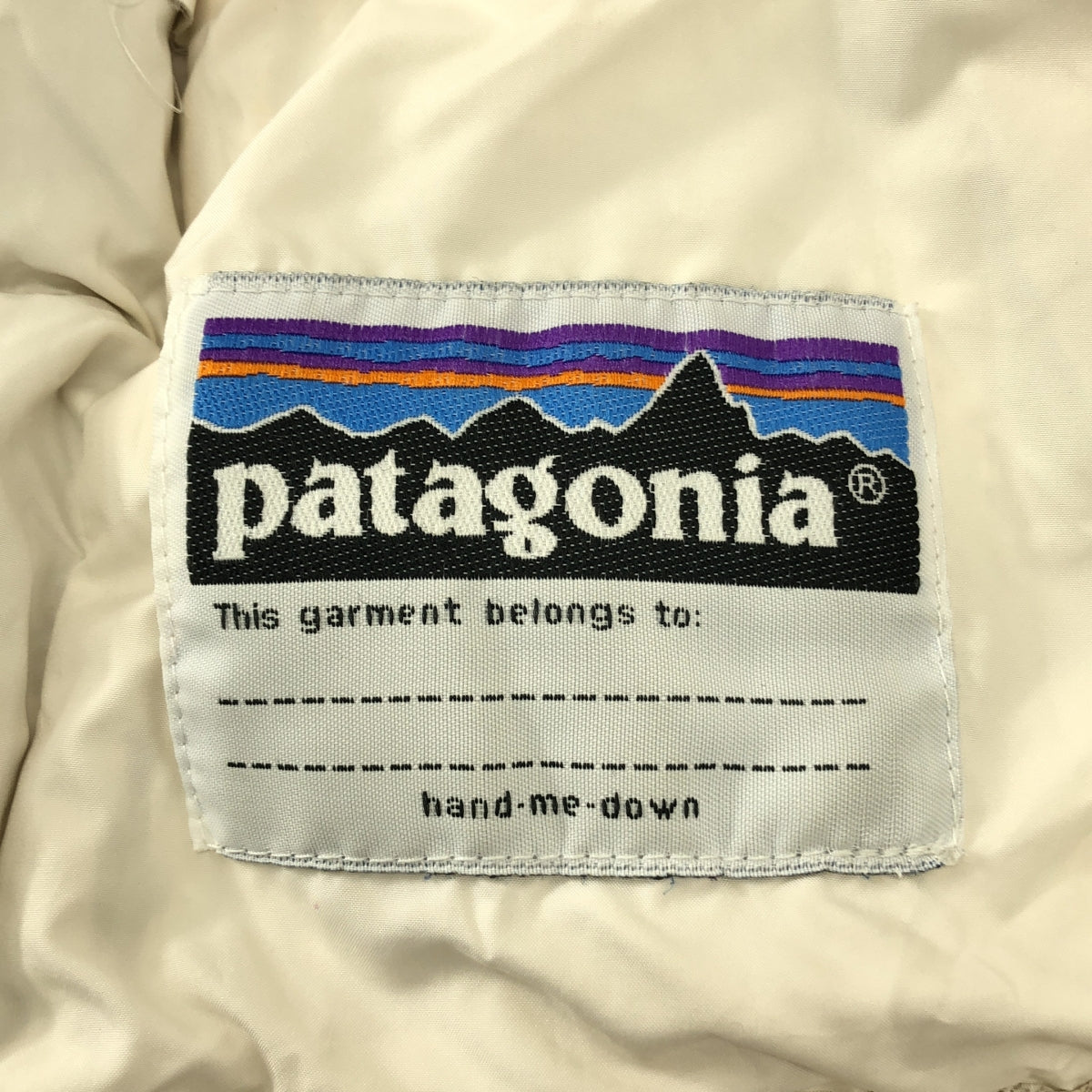 Patagonia / パタゴニア | kids / チェック ダウンジャケット | S(8) | ベージュ系 | レディース