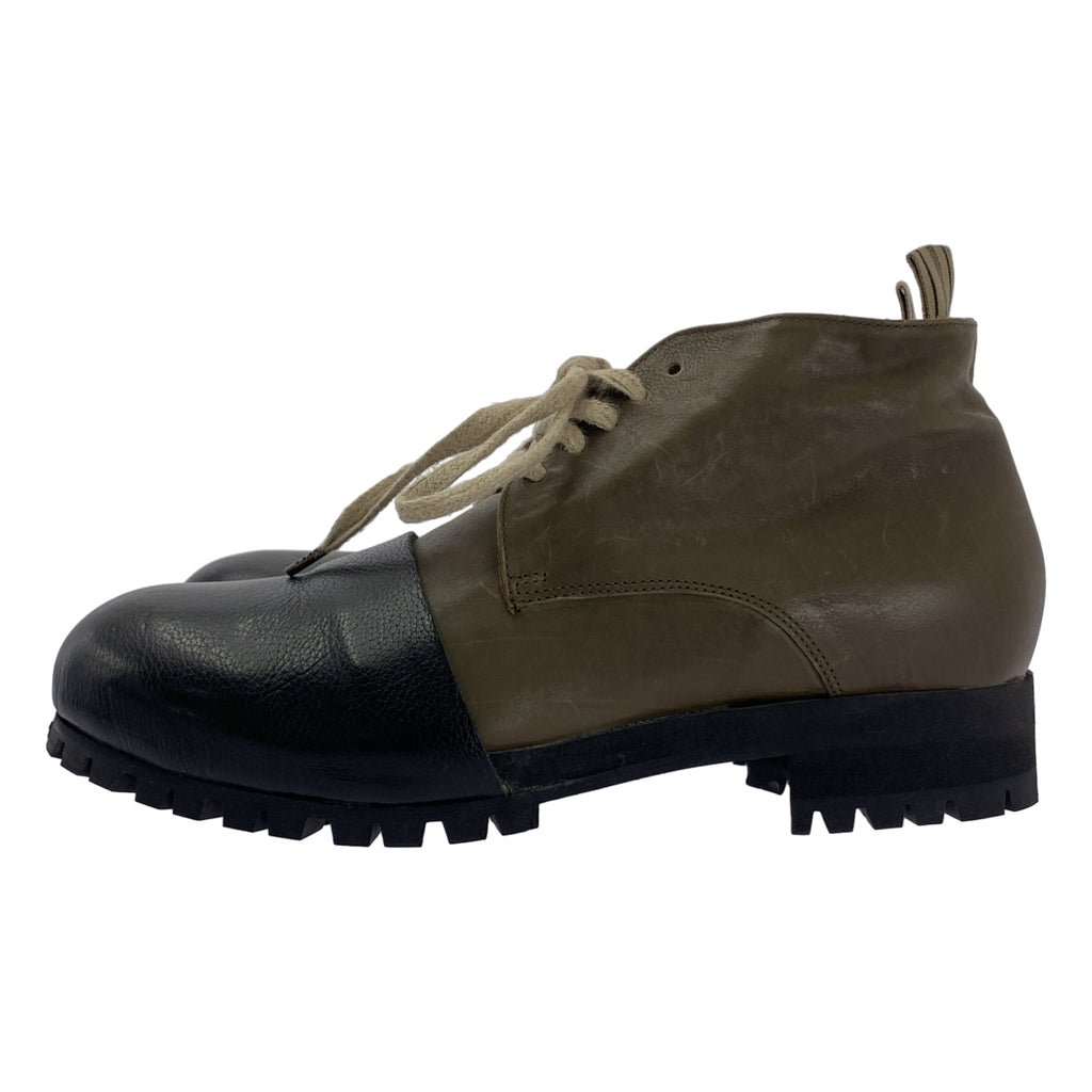【美品】  ziggy chen / ジギーチェン | 2024AW | Mens Mid Boots / レザー レースアップ ブーツ 革靴 | 42 | ブラック / ブラウン | メンズ