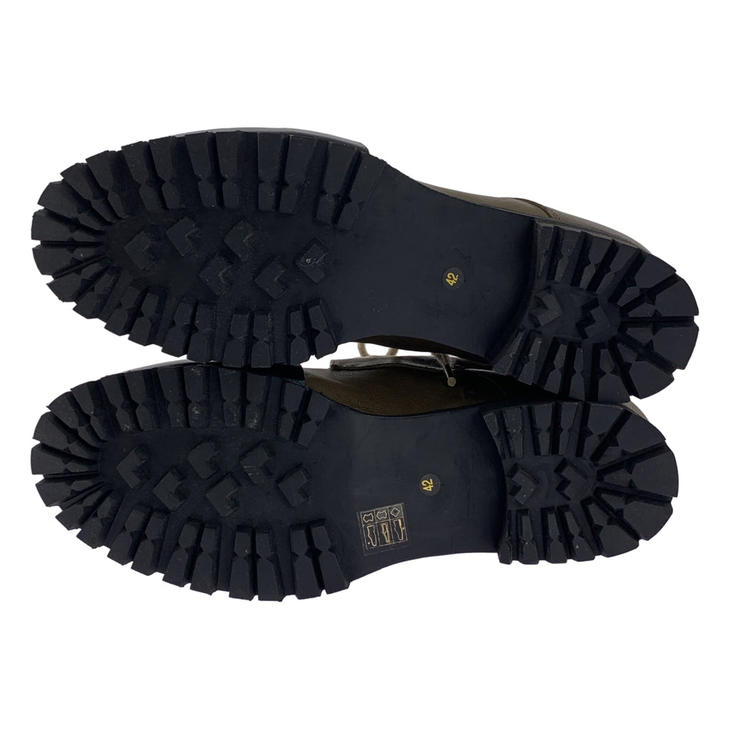 【美品】  ziggy chen / ジギーチェン | 2024AW | Mens Mid Boots / レザー レースアップ ブーツ 革靴 | 42 | ブラック / ブラウン | メンズ