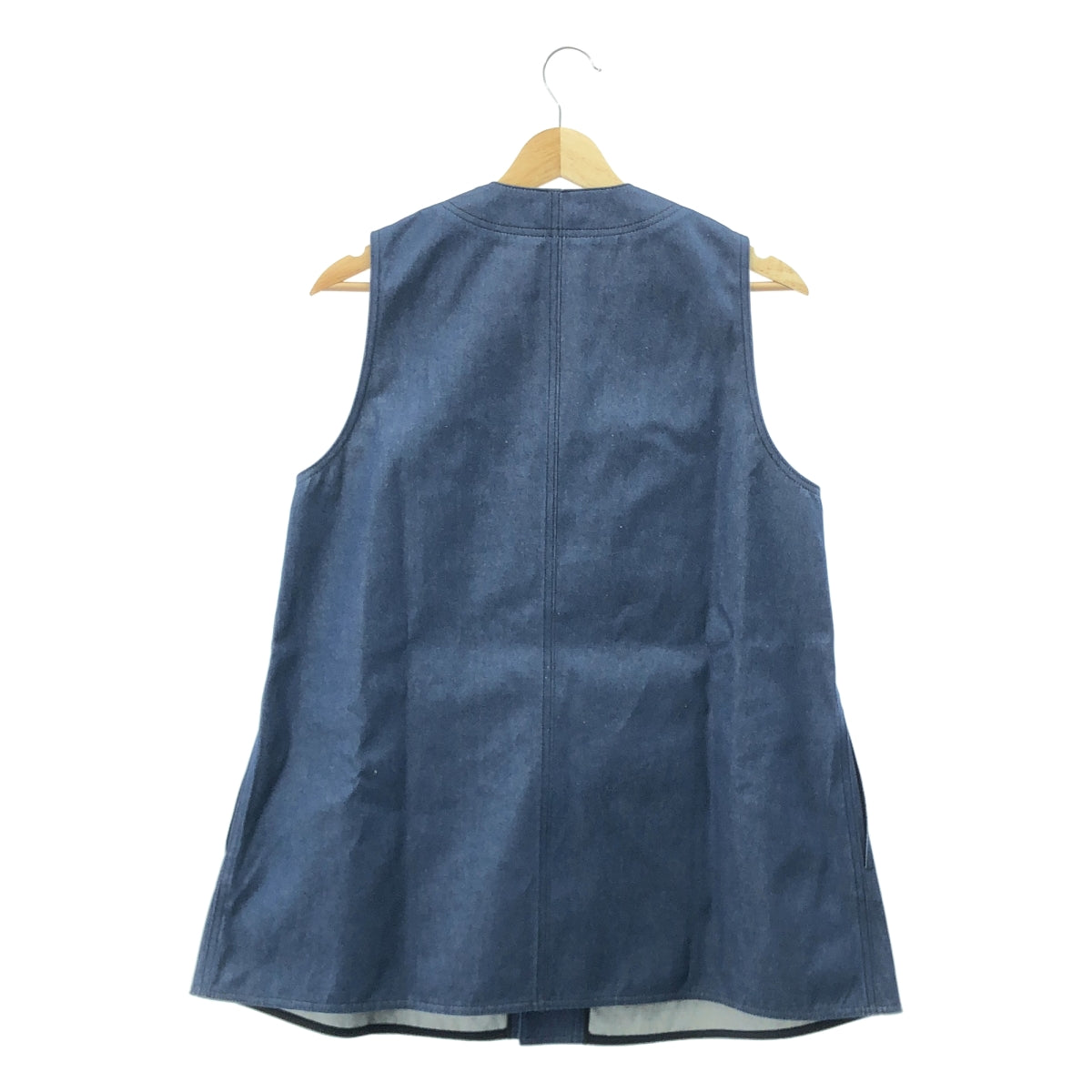 【美品】  BLAMINK / ブラミンク | 2024SS | オーバーシルエット デニム ボタン ベスト | 38 | インディゴ | レディース