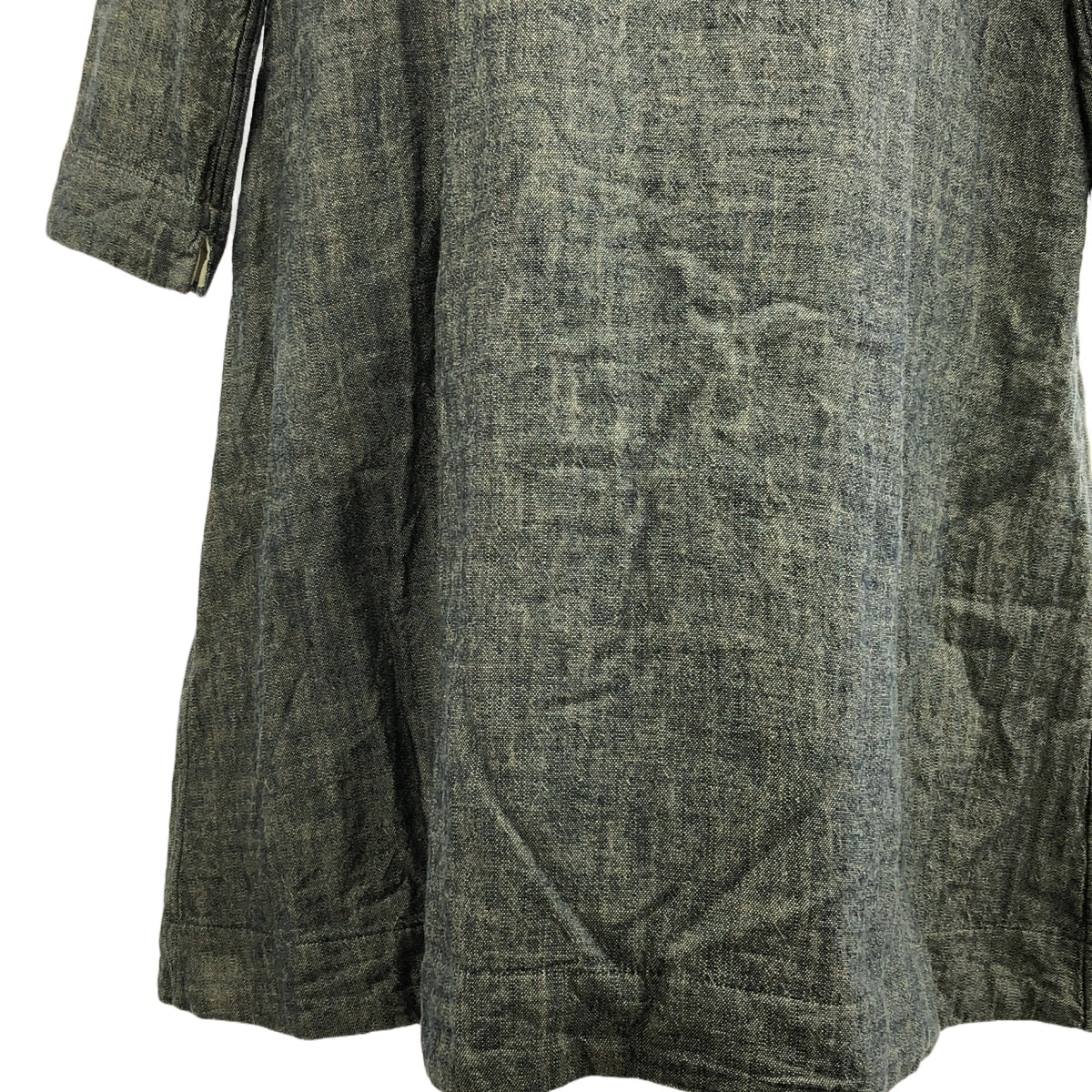 45r / フォーティファイブアール | コットン ノーカラー デニム ワンピース | S | ブルー | レディース