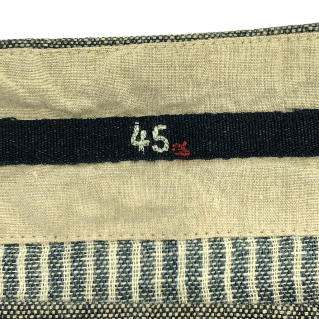 45r / 四十五 R |棉質無領牛仔連身裙 | S |藍色 |女性的