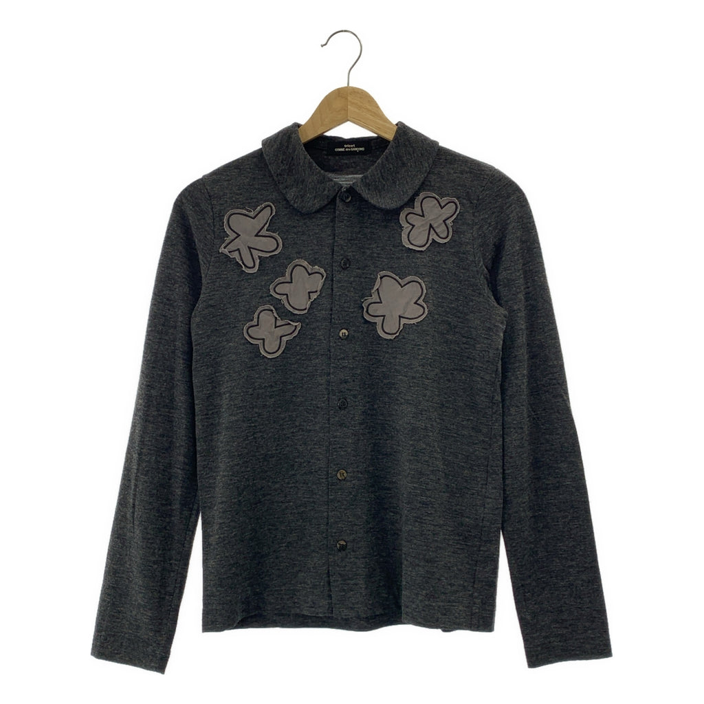 COMME des GARÇONS | 經編布料1999 春夏 |聚酯羊毛貼片開襟衫|