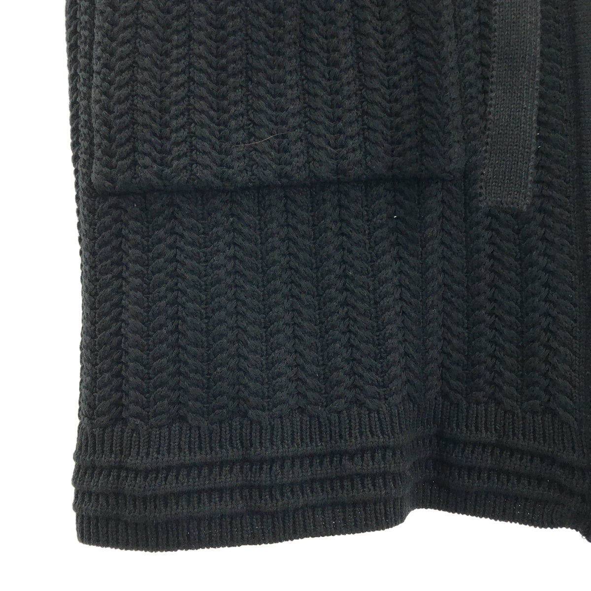 【美品】  AMERI / アメリ | OVERSIZED KNIT HOODY VEST オーバーサイズ ニット フーディ ベスト | F | ブラック | レディース