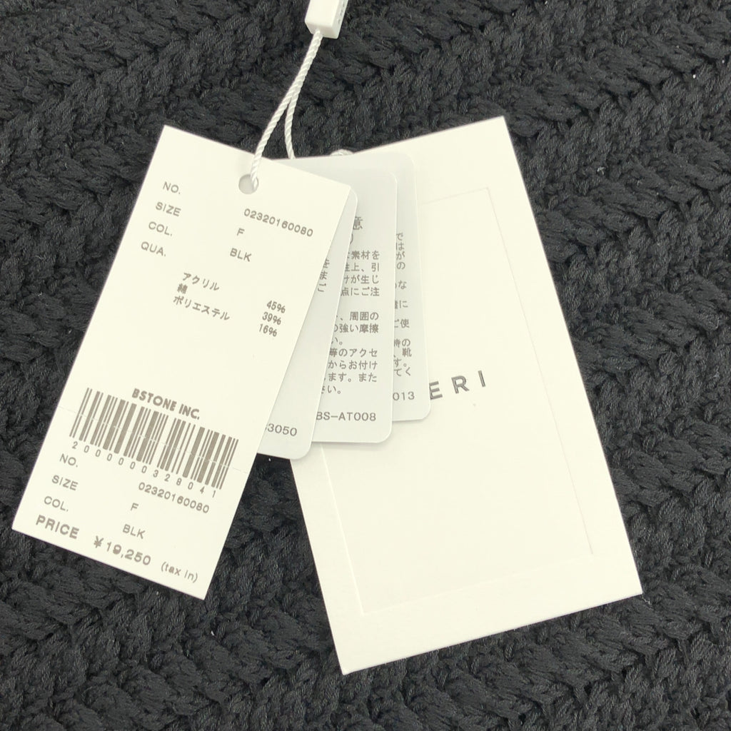 【美品】  AMERI / アメリ | OVERSIZED KNIT HOODY VEST オーバーサイズ ニット フーディ ベスト | F | ブラック | レディース