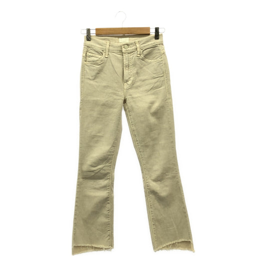MOTHER / マザー | THE INSIDER CROP STEP FRAY / カットオフ ストレッチ パンツ | 24 | ベージュ | レディース
