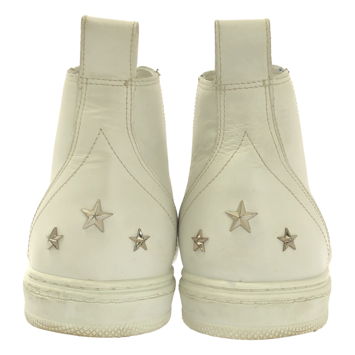 JIMMY CHOO | COLT 皮革鉚釘高筒運動鞋 | 39碼 | 白色 | 女款