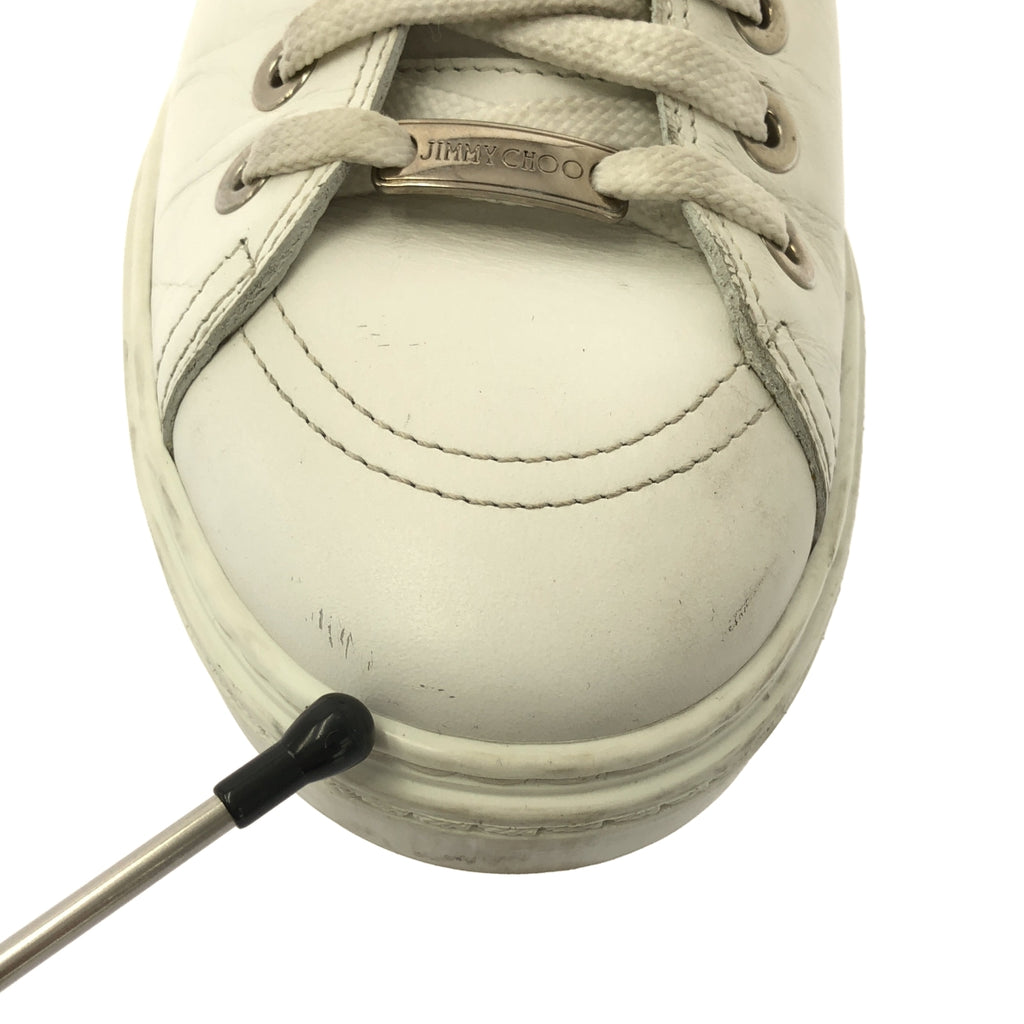 JIMMY CHOO | COLT 皮革鉚釘高筒運動鞋 | 39碼 | 白色 | 女款