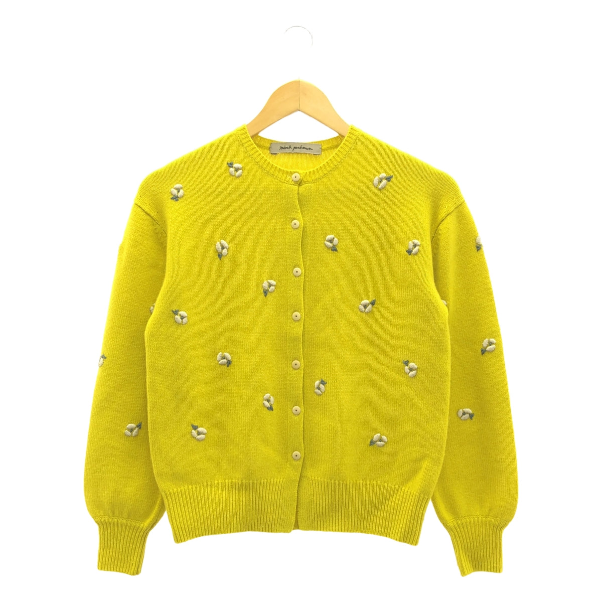 mina perhonen / ミナペルホネン | 2019-20 a/w | ohayo カシミヤ ニット カーディガン | 36 | イエロー/ベージュ/グリーン | レディース