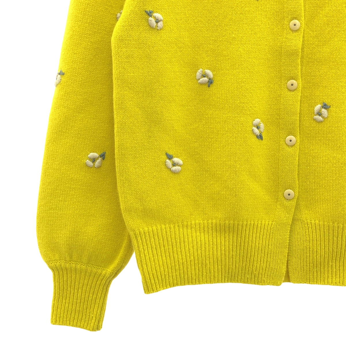 mina perhonen / ミナペルホネン | 2019-20 a/w | ohayo カシミヤ ニット カーディガン | 36 | イエロー/ベージュ/グリーン | レディース