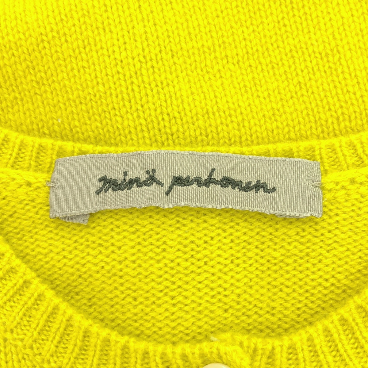 mina perhonen / ミナペルホネン | 2019-20 a/w | ohayo カシミヤ ニット カーディガン | 36 | イエロー/ベージュ/グリーン | レディース