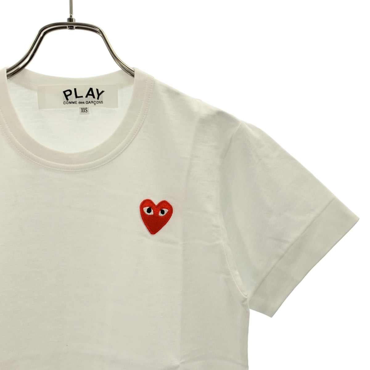 PLAY COMME des GARCONS / 플레이콤 데 갤슨 | 2024 | 하트로고 크루넥 티셔츠 컷소우 | XXS |