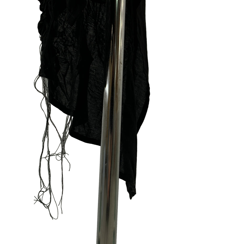 YOHJI YAMAMOTO +NOIR / ヨウジヤマモトプリュスノアール | 2015SS | 変形 アシンメトリー ステッチワーク ロング ジャケット | 2 | レディース