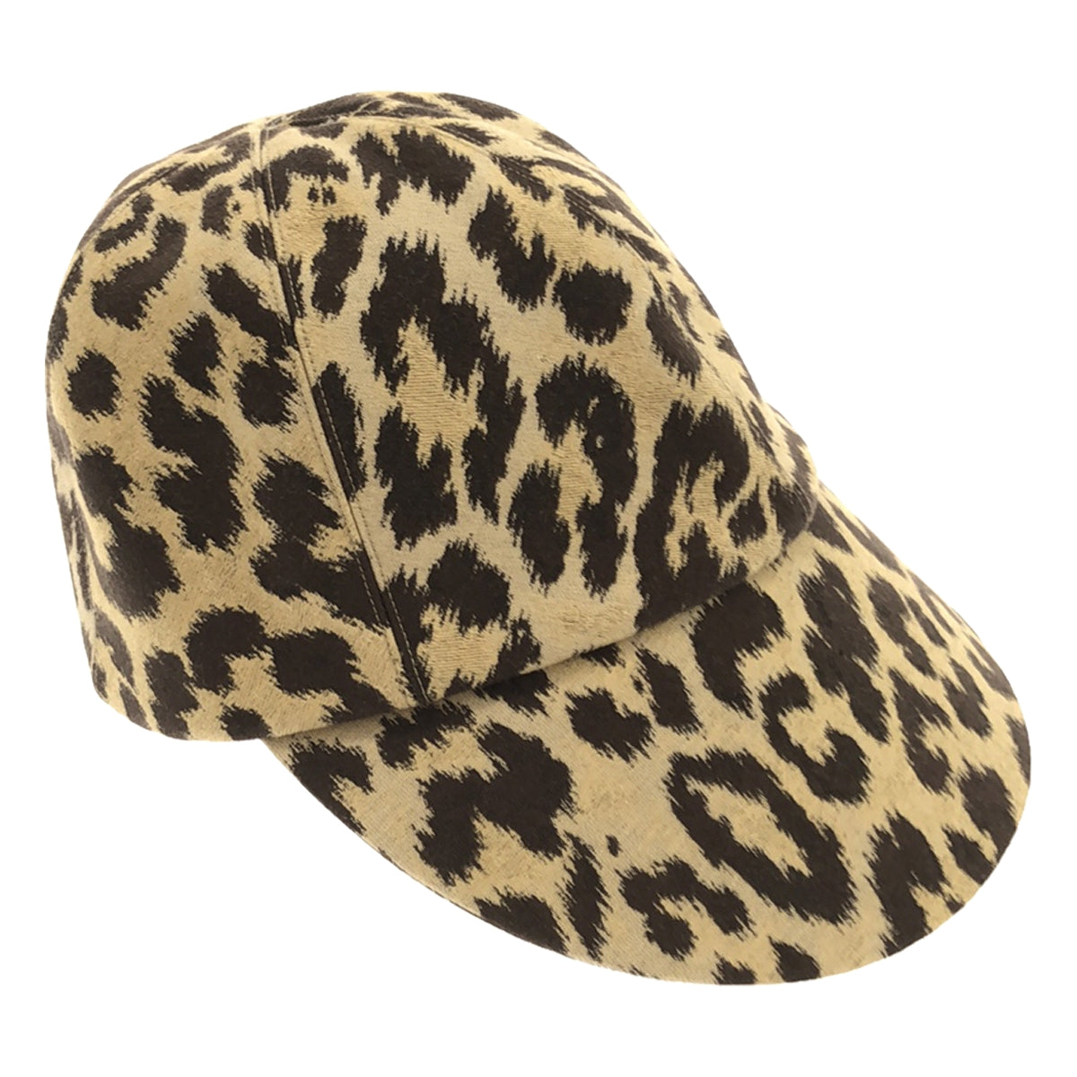 [Good Condition] Christian Dior | Leopard Print Oblique Cap | Size 58 | Brown | Women's