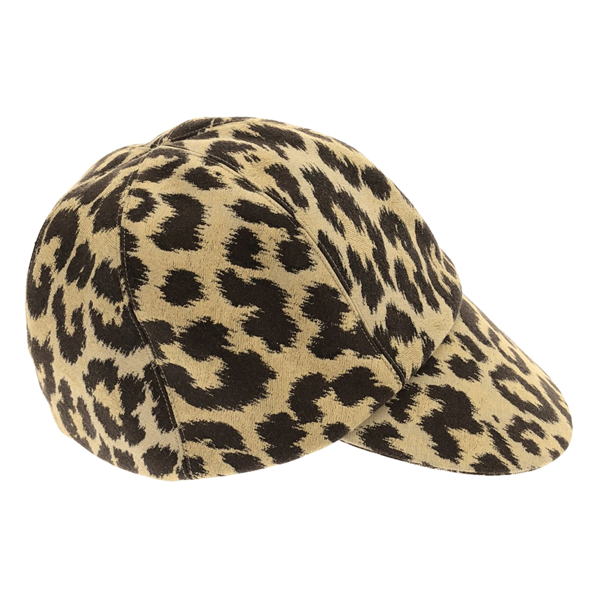 [Good Condition] Christian Dior | Leopard Print Oblique Cap | Size 58 | Brown | Women's