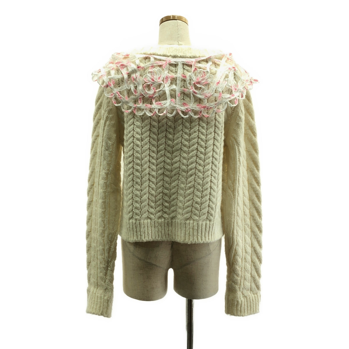 [品相良好] Cecilie Bahnsen / Cecilie Bahnsen | 2021 春夏 | MILO 開襟衫 開襟衫 |中號/中號 |白色/粉紅色 |女性的