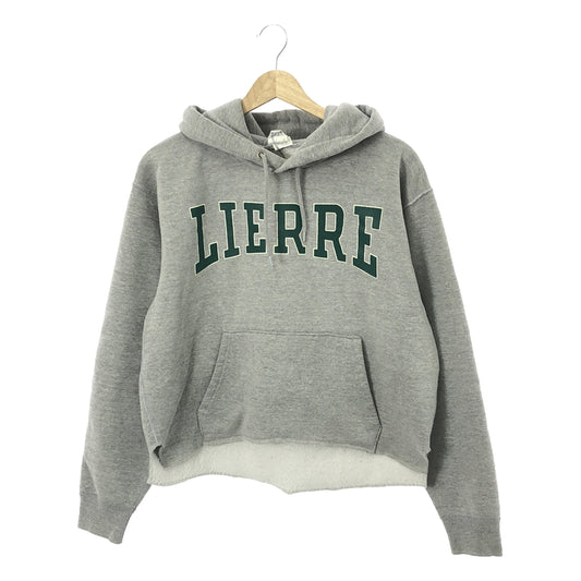 kha:ki / 카키 | REMAKE P / O HOODIE "LIERRE" 리메이크 프린트 스웨트 풀오버 후디 파커 | 1 | 여성