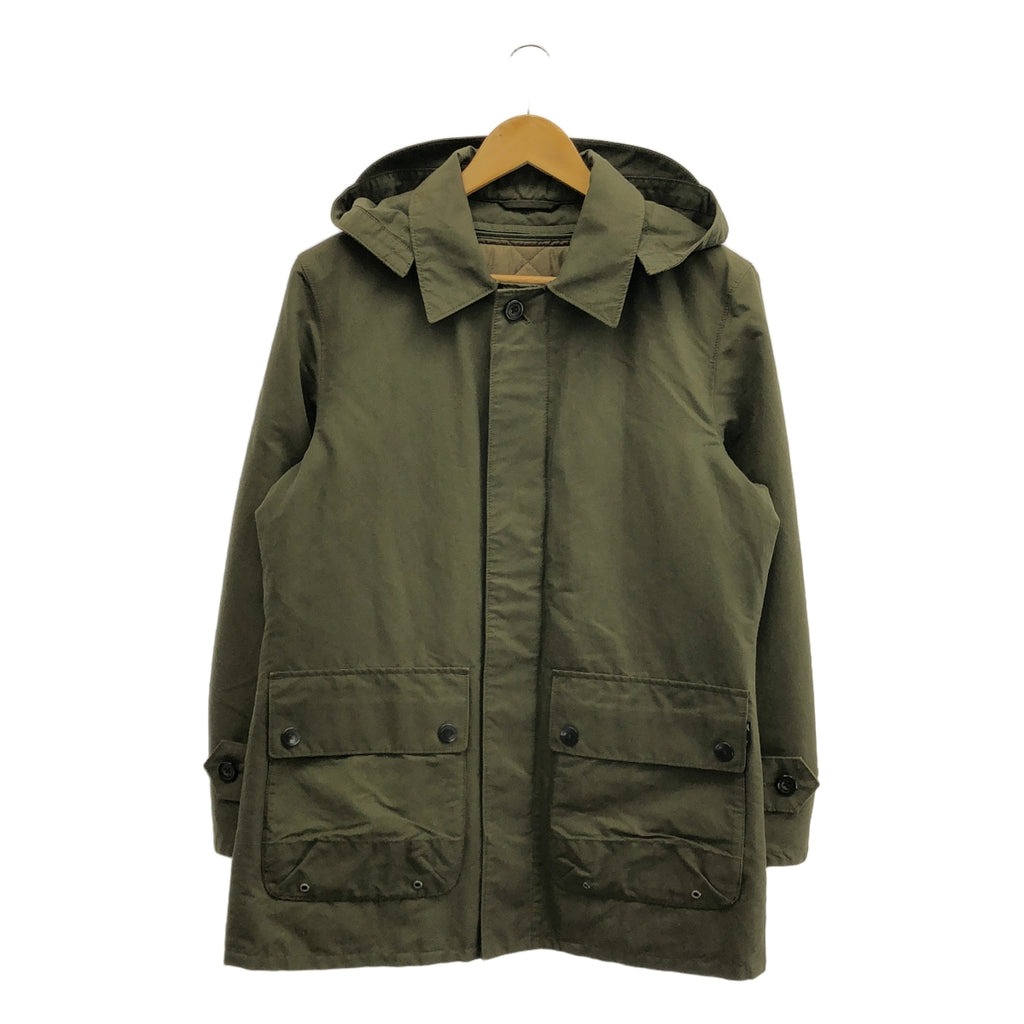 AQUASCUTUM / アクアスキュータム | ライナー付 コットンナイロンクロス フーデッド ジャケット | 34 | オリーブ | メンズ