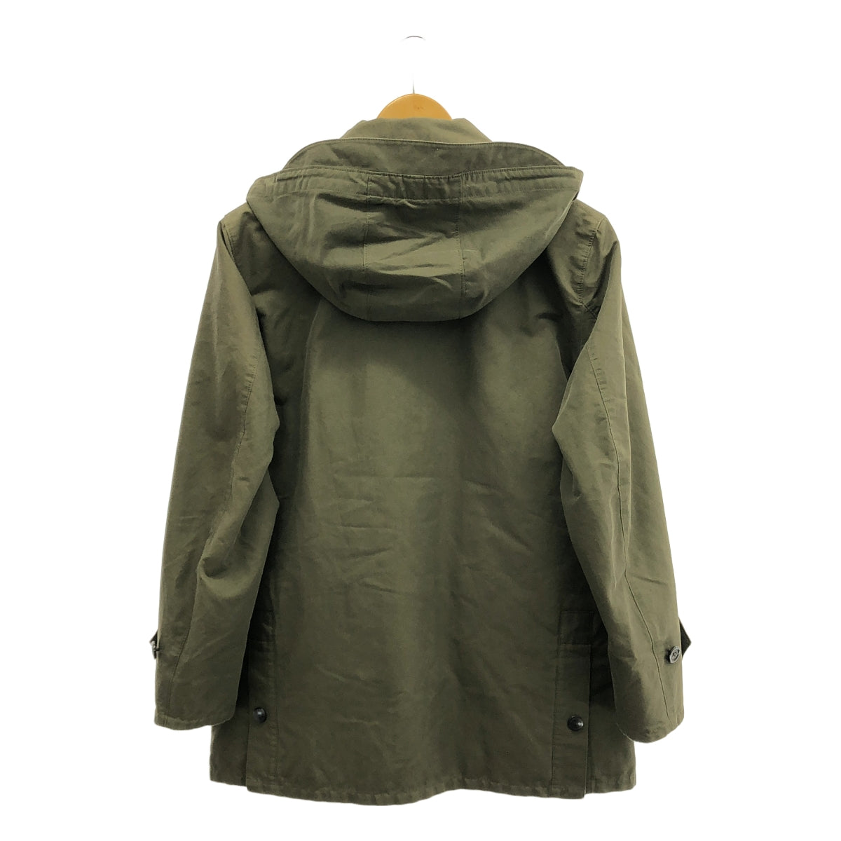 AQUASCUTUM / アクアスキュータム | ライナー付 コットンナイロンクロス フーデッド ジャケット | 34 | オリーブ | メンズ