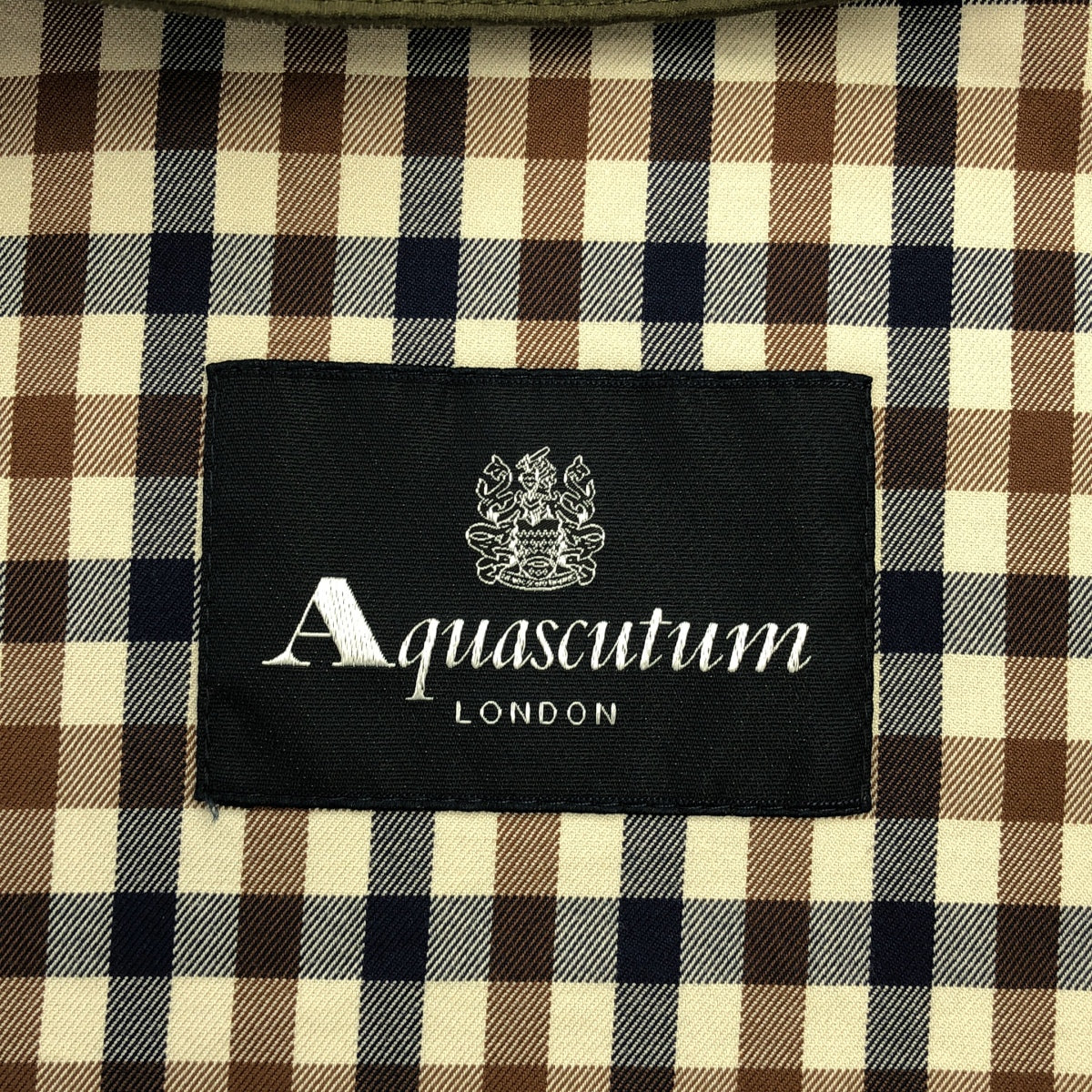 AQUASCUTUM / アクアスキュータム | ライナー付 コットンナイロンクロス フーデッド ジャケット | 34 | オリーブ | メンズ