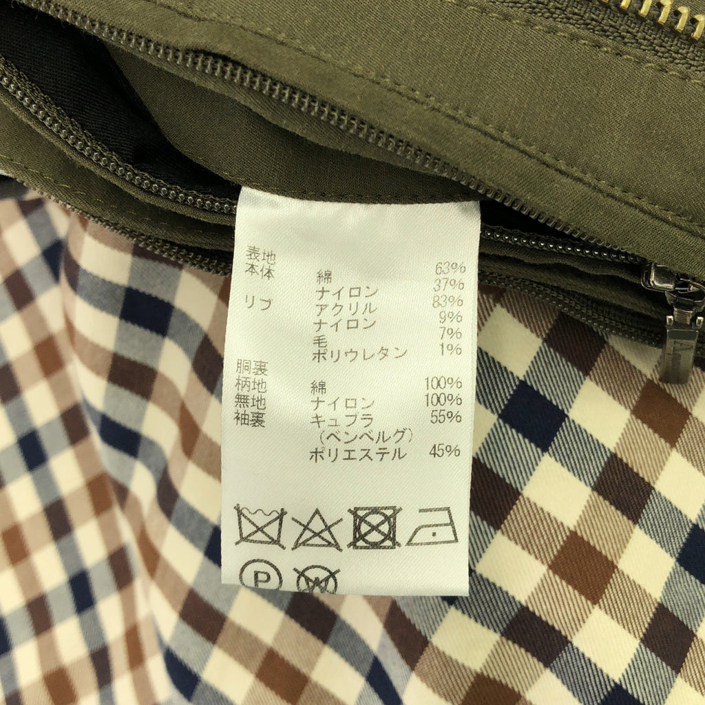 AQUASCUTUM / アクアスキュータム | ライナー付 コットンナイロンクロス フーデッド ジャケット | 34 | オリーブ | メンズ