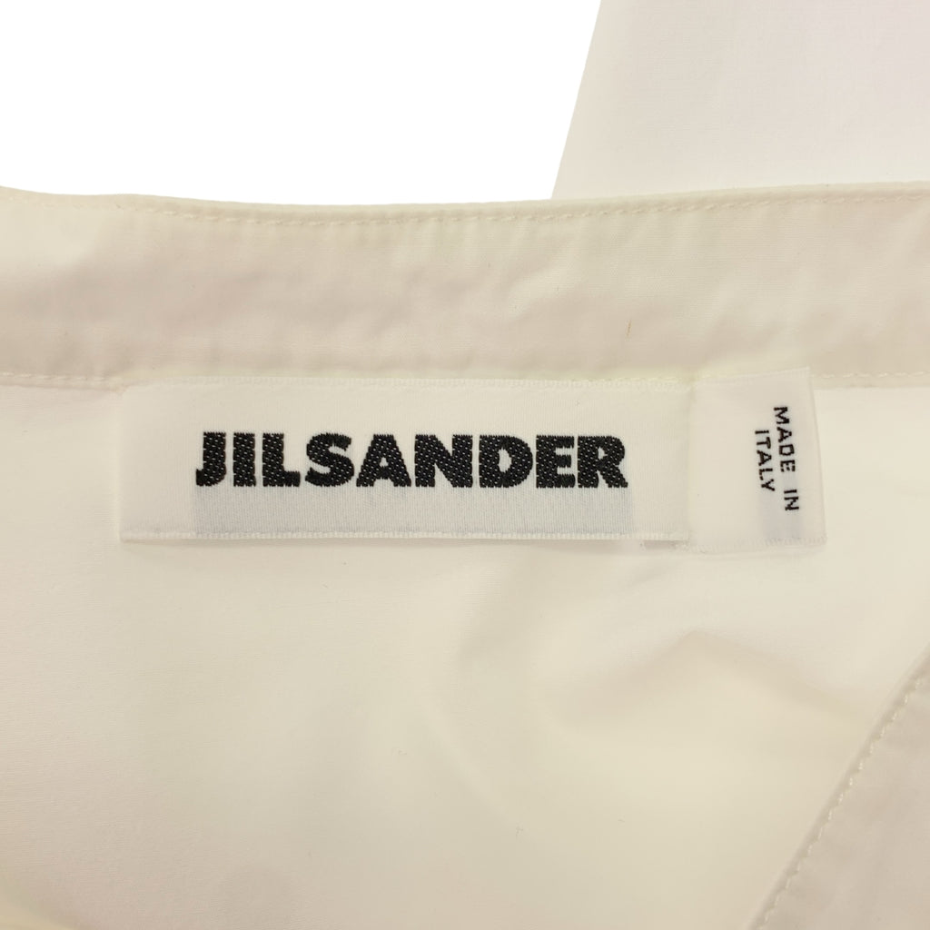 JIL SANDER / ジルサンダー | コットン ギャザースリーブ バンドカラー ワンピース | 32 | レディース