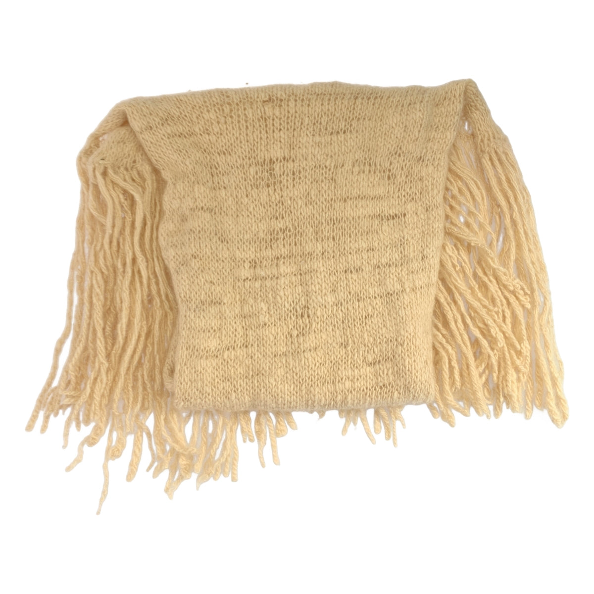 mina perhonen / 미나페르호넨 | fluffy 로우 게이지 프린지 머플러 | 베이지